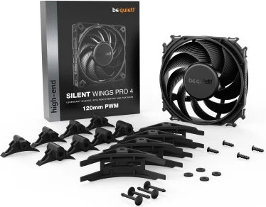 מאוורר be quiet! Silent Wings Pro 4 120mm PWM צבע שחור