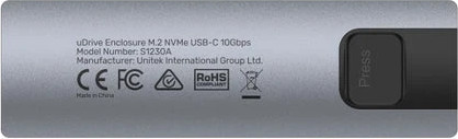 מארז Unitek uDrive M.2 Enclosure NVMe/SATA 10Gbps