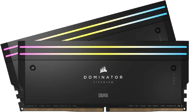 זיכרון Corsair DDR5 48G (2x24G) 7200 CL36 Dominator Titanium RGB Black CMP48GX5M2X7200C36
