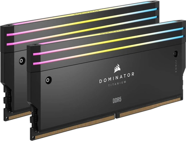 זיכרון Corsair DDR5 48G (2x24G) 7200 CL36 Dominator Titanium RGB Black CMP48GX5M2X7200C36