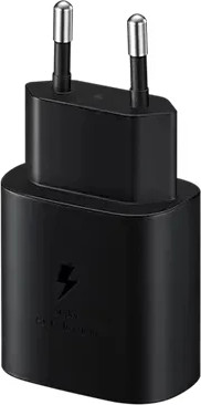 מטען קיר מהיר Samsung Super Fast Travel Charger 25W + כבל USB Type-C - צבע שחור