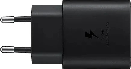 מטען קיר מהיר Samsung Super Fast Travel Charger 25W + כבל USB Type-C - צבע שחור