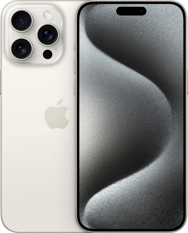 טלפון סלולרי Apple iPhone 15 Pro Max 256GB בצבע לבן טיטניום