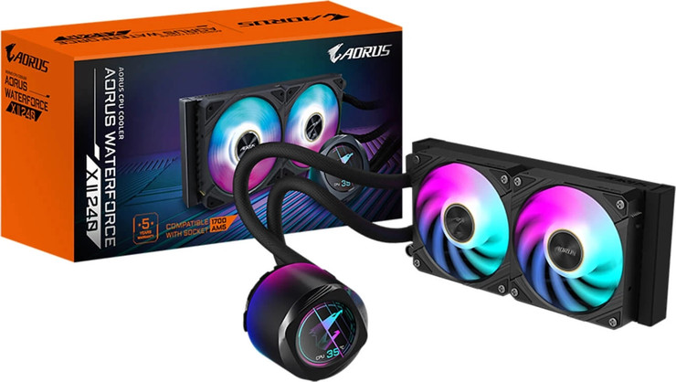 מערכת קירור מים Gigabyte GP-AORUS WATERFORCE X II 240 Liquid Cooler GP-AORUSWXII240