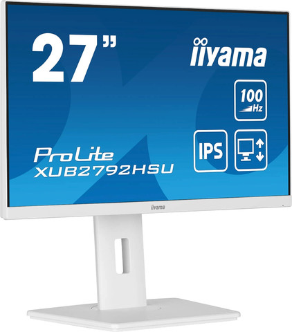 מסך מחשב IIYAMA 27" ProLite FHD 100Hz 0.4ms IPS Monitor White XUB2792HSU-W6