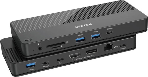 תחנת עגינה Unitek USB4 8K Multi-Port Hub Docking Station Thunderbolt 4 USB-C