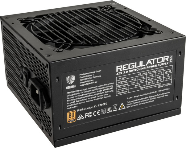 ספק כוח Kolink PSU Regulator 750W (ATX 3.0) 80 PLUS Gold KL-R750FG