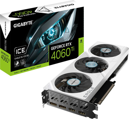כרטיס מסך Gigabyte GeForce RTX 4060 Ti EAGLE OC ICE 8G