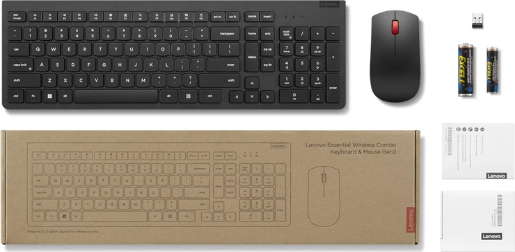 סט עכבר ומקלדת אלחוטי Lenovo Essential Gen2