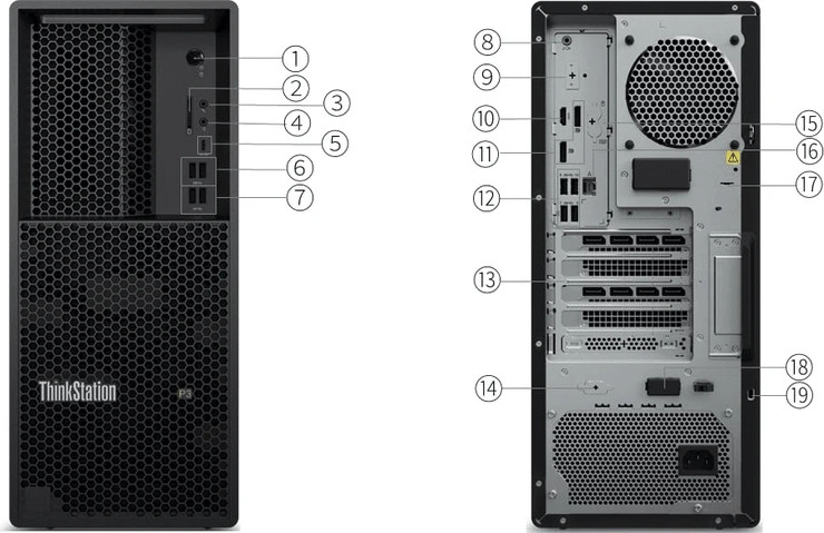מחשב נייח Lenovo ThinkStation P3 Tower 30GS009NIV