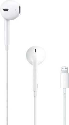 אוזניות In-ear מקוריות של Apple עם חיבור Lightning, בקר שליטה ומיקרופון