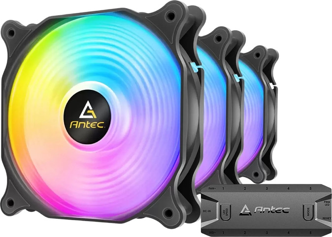 מאווררים למחשב Antec F12 Racing ARGB 120mm x3 דגם F12RACINGARGB-3PK