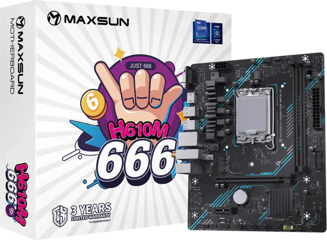לוח אם MAXSUN H610M 666 WiFi 6 D5