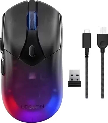 עכבר גיימינג אלחוטי Lenovo Legion M410 RGB GY51P83012 - צבע Transparent Black