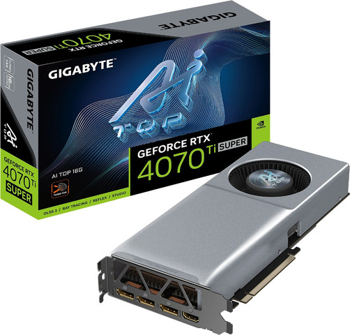 כרטיס מסך Gigabyte GeForce RTX 4070 Ti SUPER AI TOP GV-N407TSAI TOP-16GD