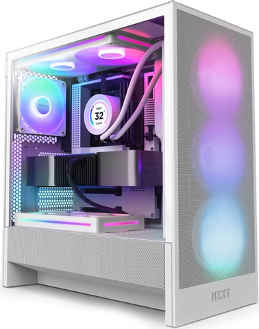 מארז מחשב NZXT H5 Flow RGB - לבן