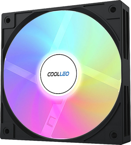 מאוורר למארז Coolleo 120mm PWM ARGB שחור CL-B25-B11A