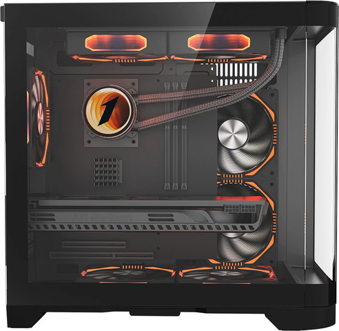 מארז מחשב 1StPlayer UV5 3X ARGB עם מרכז שליטה ושלט בצבע שחור
