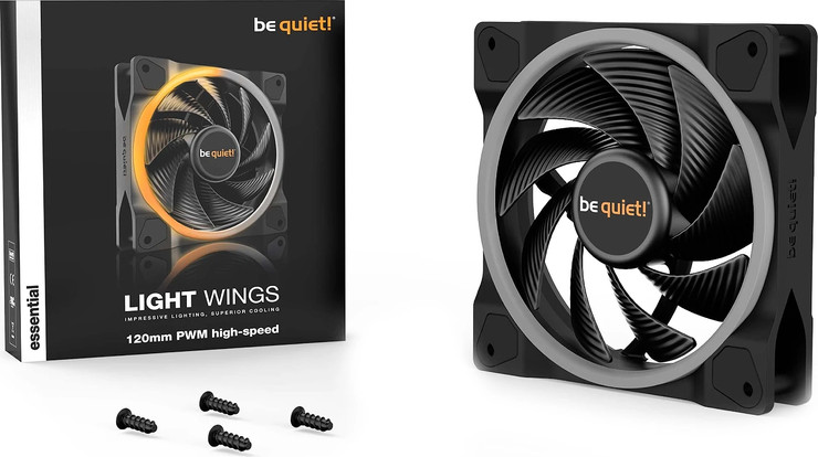 מאוורר למארז be quiet! Light Wings LX BL120 120mm PWM