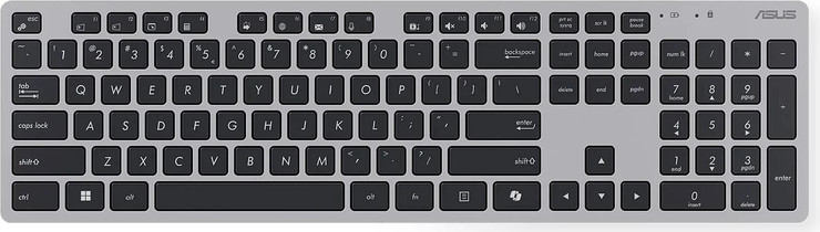 סט מקלדת ועכבר אלחוטי Asus W5000 Grey