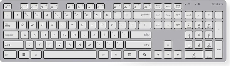 סט מקלדת ועכבר אלחוטי Asus W5000 White