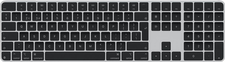 מקלדת אלחוטית Apple Magic Keyboard עם Touch ID ומקשים שחורים