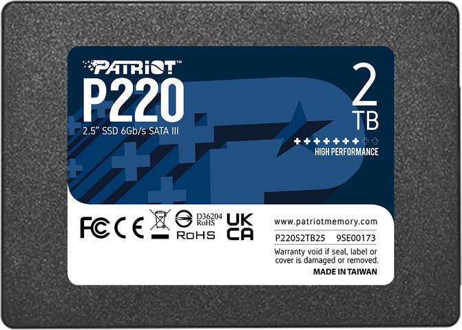 כונן SSD 2TB Patriot P220 2.5" SATA III