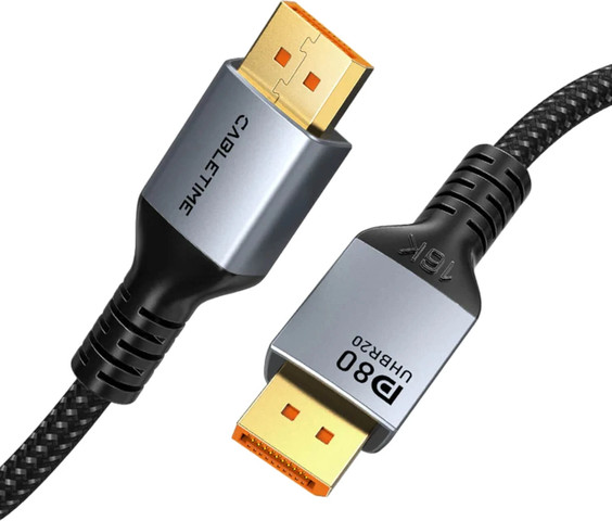 כבל CABLETIME DP 2.1 16K/60Hz | 8K/120Hz | 4K/240Hz - 1m