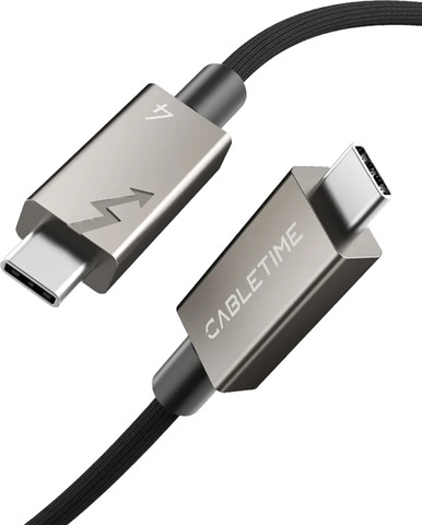 כבל CABLETIME USB-C 4.0 8K/60Hz 40Gbps 240W 2m Cable