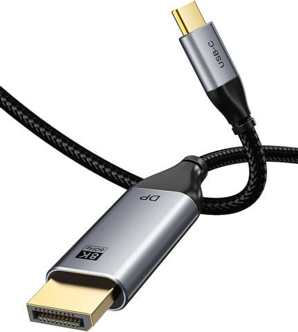 כבל CABLETIME USB-C to DP 8K/60Hz 2m