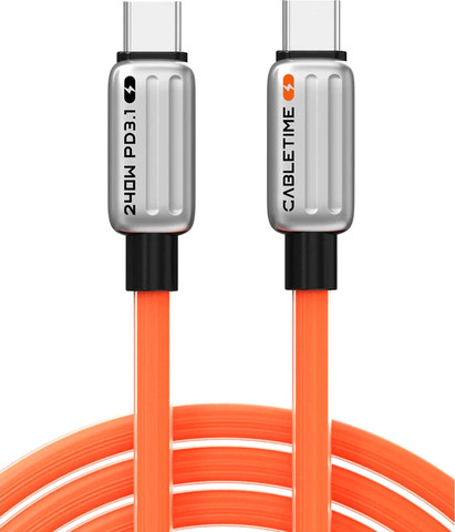 כבל CABLETIME USB-C 240W Charging Cable 1m - Orange
