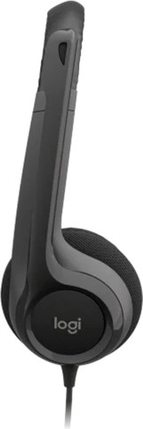 אוזניות קשת חוטיות עם מיקרופון מובנה Logitech H390 USB Black
