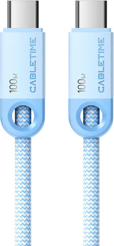 כבל CABLETIME USB-C 100W Charging Cable 1m - Blue