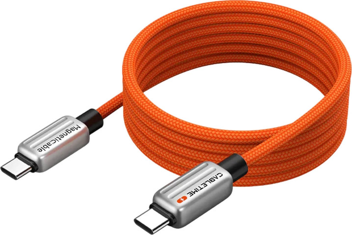 כבל CABLETIME USB-C 240W Magnetic Charging Cable 2m - Orange