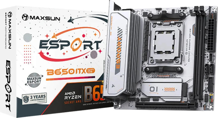 לוח אם MAXSUN eSport B650ITX WIFI ICE