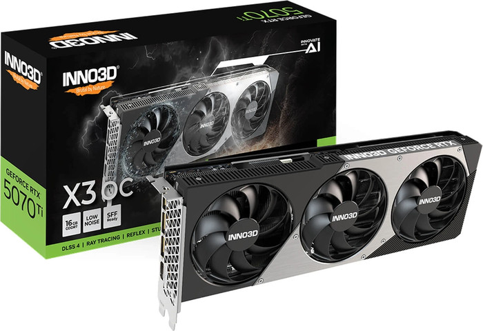 כרטיס מסך Inno3D GeForce RTX 5070 Ti X3 OC N507T3-16D7X-176068N