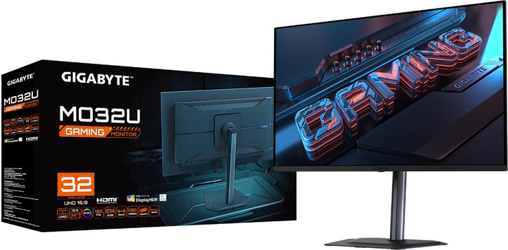 מסך מחשב לגיימינג Gigabyte 31.5" MO32U OLED QHD 165Hz 0.03ms בצבע שחור