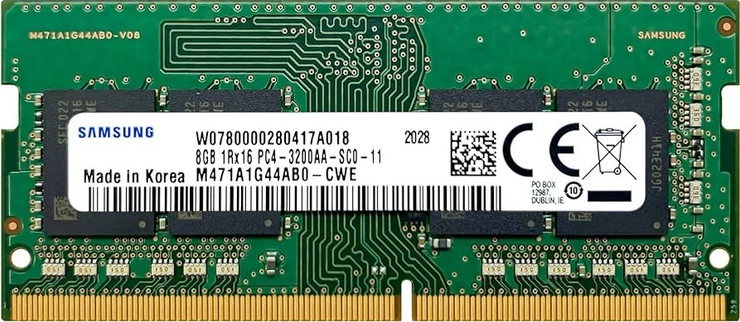 זיכרון למחשב נייד Samsung 8GB DDR4 3200MT/s SODIMM