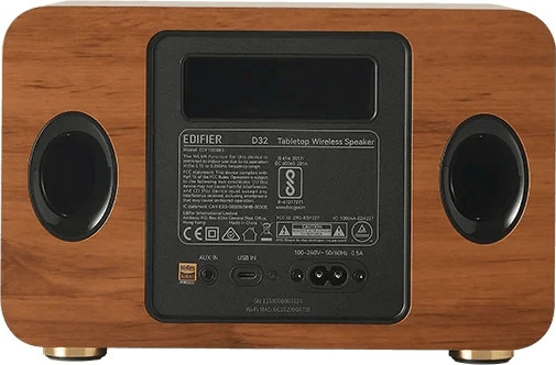 רמקול אלחוטי לשולחן Edifier D32 בצבע חום EDF100080br