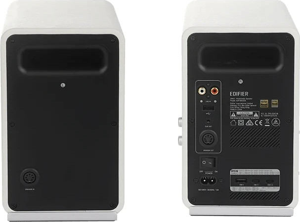רמקול מוניטור אקטיבי Edifier QR65 עם מטען GaN בעוצמת 65W (לבן) EDF286005w
