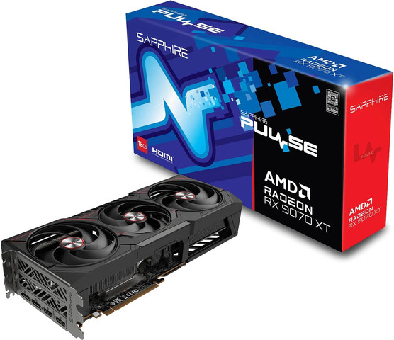 כרטיס מסך Sapphire PULSE RX 9070 XT GAMING 16GB 11348-03-20G