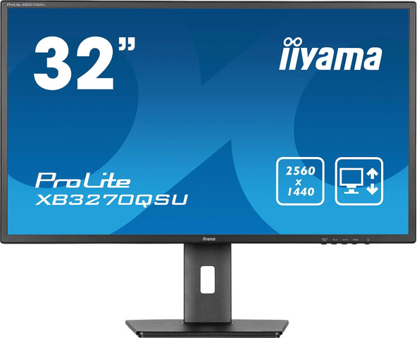 מסך מחשב IIYAMA ProLite XB3270QSU-B1 31.5" QHD IPS 100Hz 3ms צבע שחור