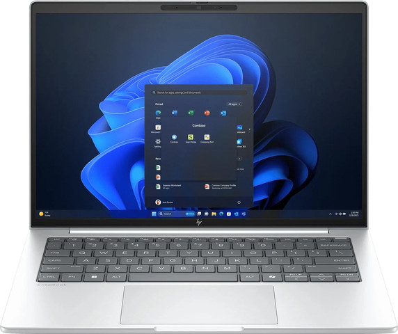 מחשב נייד HP EliteBook 8 G1i 14" AI בצבע כסף קרח A37M9ET