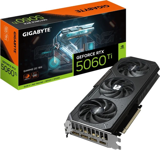 כרטיס מסך Gigabyte RTX 5060 Ti GV-N506TGAMING OC-16GD בצבע שחור