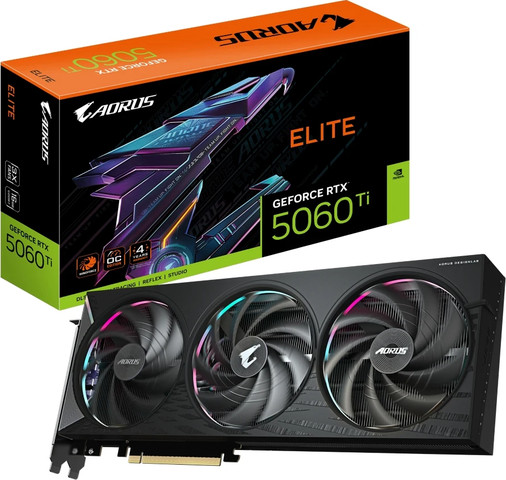 כרטיס מסך Gigabyte RTX 5060 Ti GV-N506TAORUS E-16GD בצבע שחור