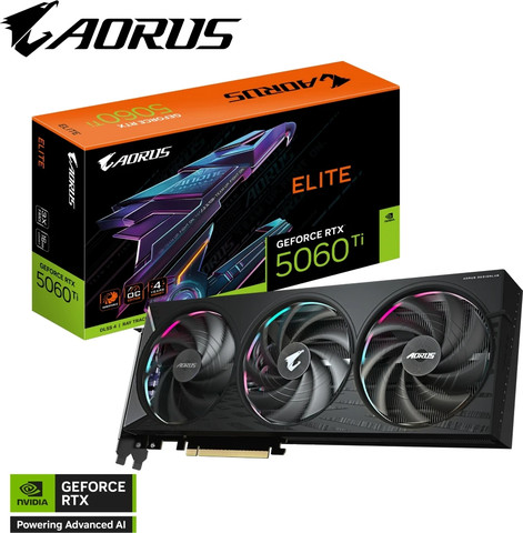 כרטיס מסך Gigabyte RTX 5060 Ti GV-N506TAORUS E-16GD בצבע שחור