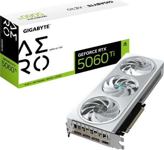 כרטיס מסך Gigabyte RTX 5060 Ti GV-N506TAERO OC-16GD בצבע שחור