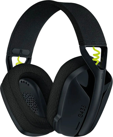 אוזניות קשת אלחוטיות לגיימינג Logitech G435 Lightspeed בצבע שחור