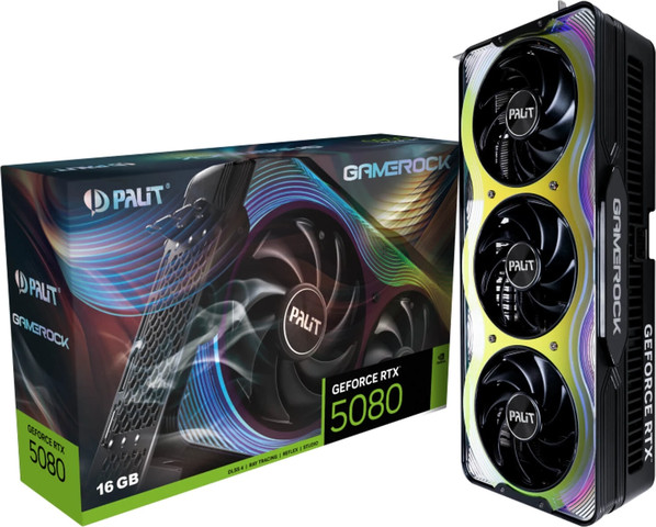 כרטיס מסך Palit GeForce RTX 5080 GameRock 16GB NE75080019T2-GB2030G
