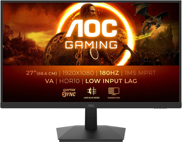 מסך גיימינג AGON by AOC 27G15N2 בגודל 27" עם קצב רענון 180Hz ותמיכה ב-HDR10